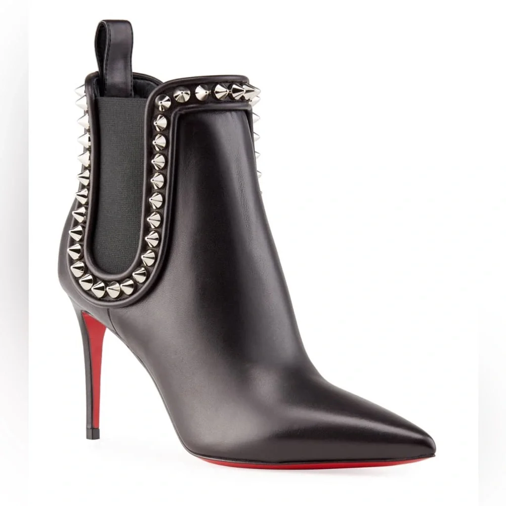 Christian Louboutin - Capaboot 85mm Spiked Napa Stiletto Ankle Boot - Picture 1 of 16